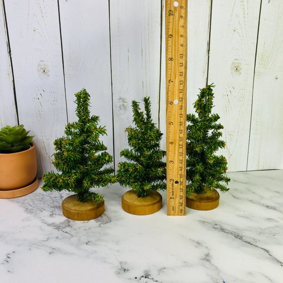 Department 56 Michaels Spruce Pine Trees Wood Base Adjustable Size 7" 10" 12" - Picture 2 of 15